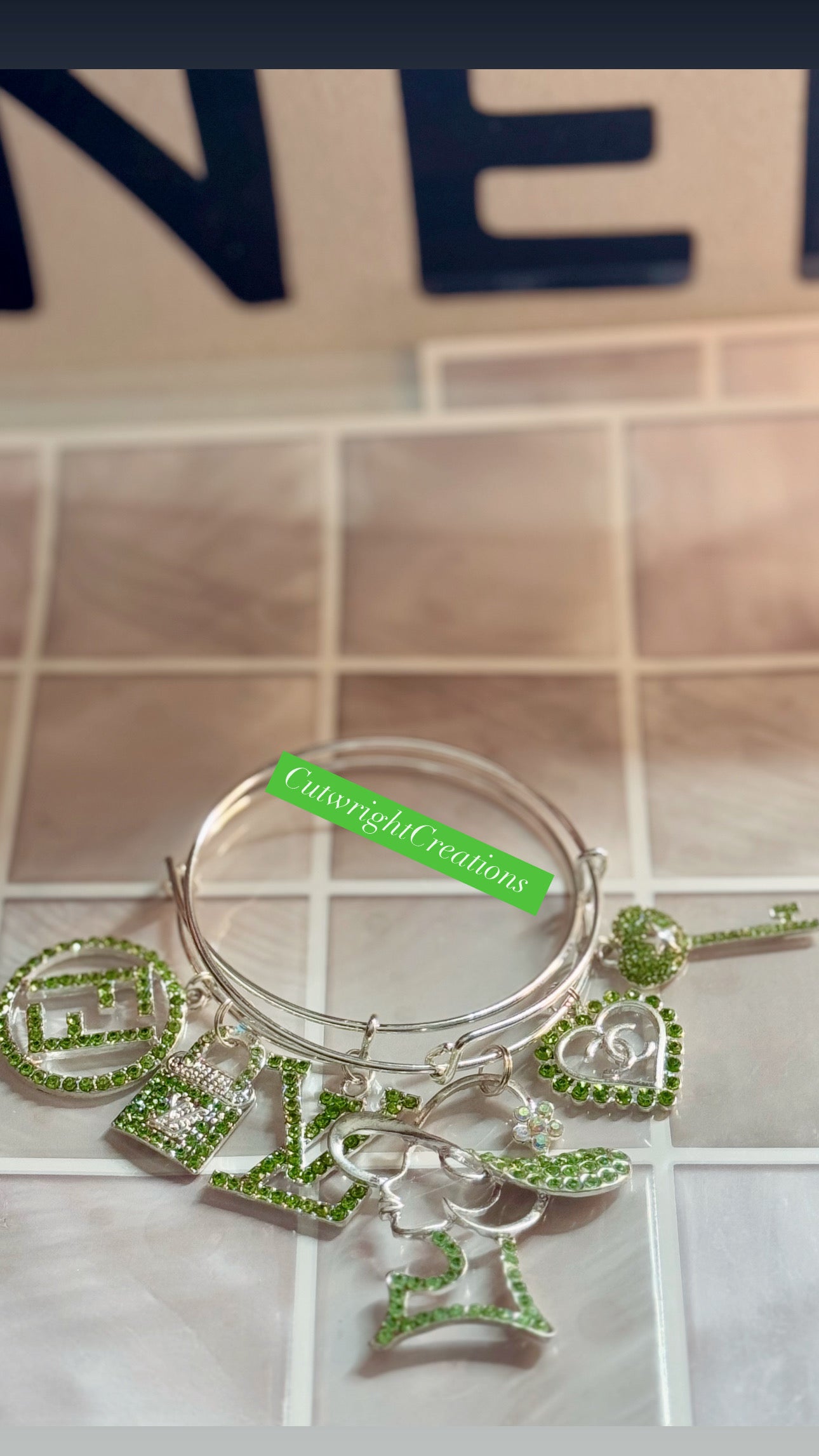 Lady In Green Charm Bracelets