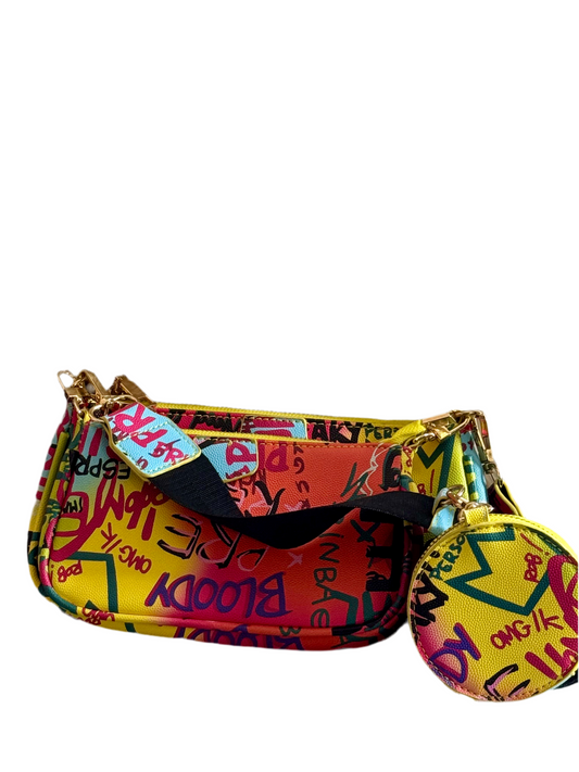Multicolored Bags with Coin Purse clearance item